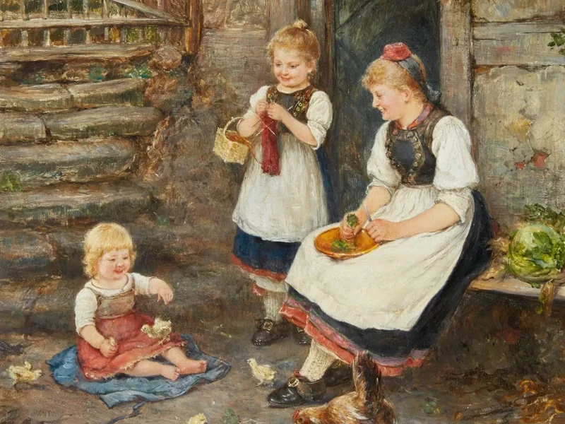 1853-Ludwig Blume - Siebert - Ragazza in costume dello Schwalm
